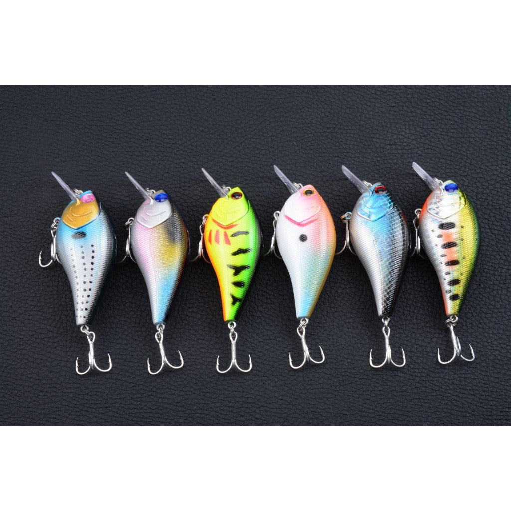 6x 8cm Popper Crank Bait Fishing Lure Lures Surface Tackle Saltwater