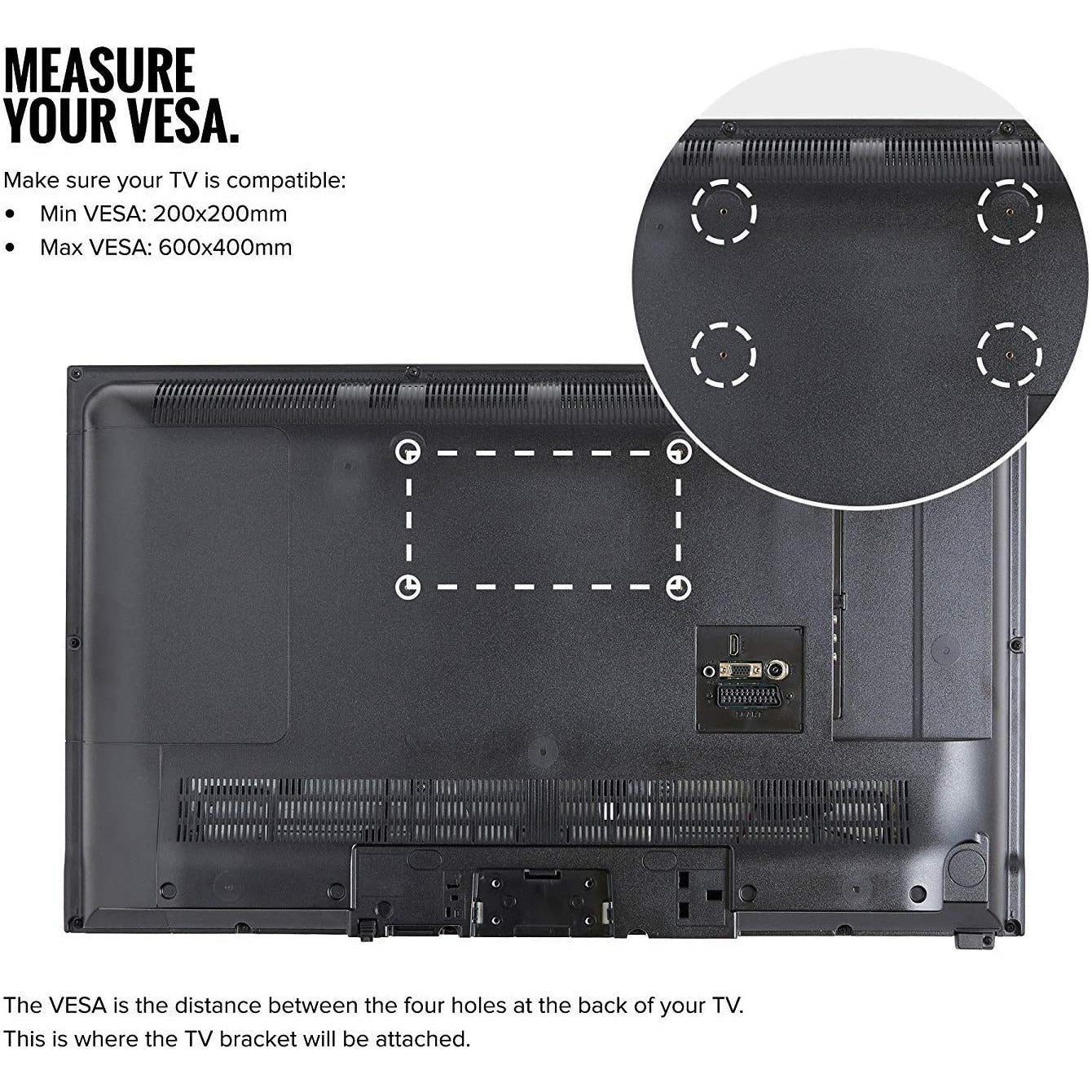 32-70 Inch Fixed TV Wall Mount Bracket TV Bracket Wall Mount up to 75KG
