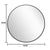 Slim Design 50CM Black Bathroom, Living Room, Hallway Mirror Round Mirror Wall Decor Metal Frame