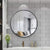 Slim Design 50CM Black Bathroom, Living Room, Hallway Mirror Round Mirror Wall Decor Metal Frame