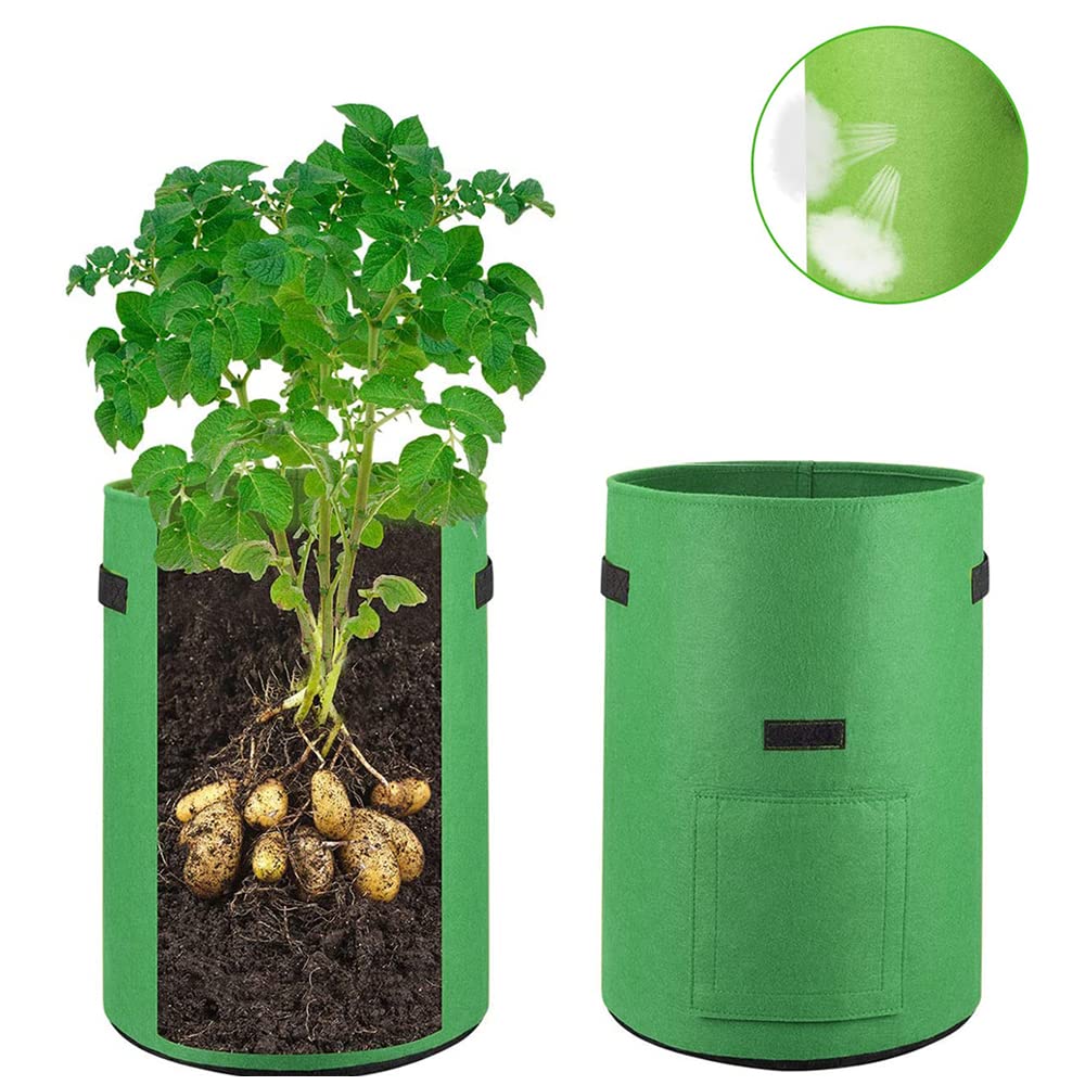 5-Pack 5 Gallons Plant Grow Bag Potato Container Pots with Handles Garden Planter