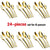 24-Piece Stainless Steel Gold Set, Knife Fork Spoon Flatware Set Cutlery Set, Mirror Finish