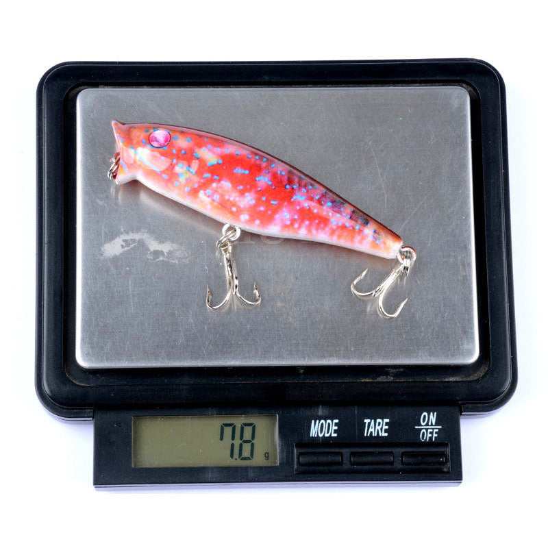 5X 7.5cm Popper Poppers Fishing Lure Lures Surface Tackle Fresh Saltwater