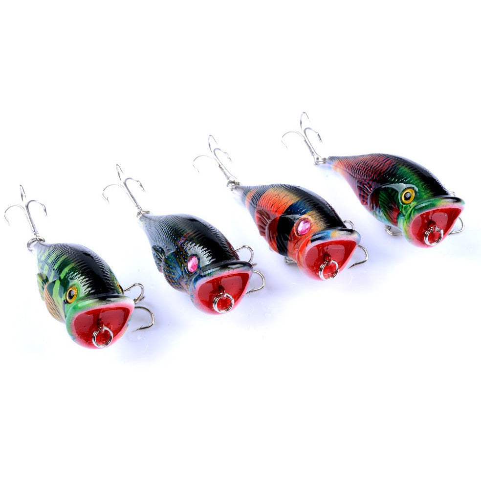 4X 6.5cm Popper Poppers Fishing Lure Lures Surface Tackle Fresh Saltwater