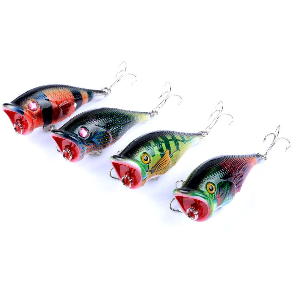 4X 6.5cm Popper Poppers Fishing Lure Lures Surface Tackle Fresh Saltwater