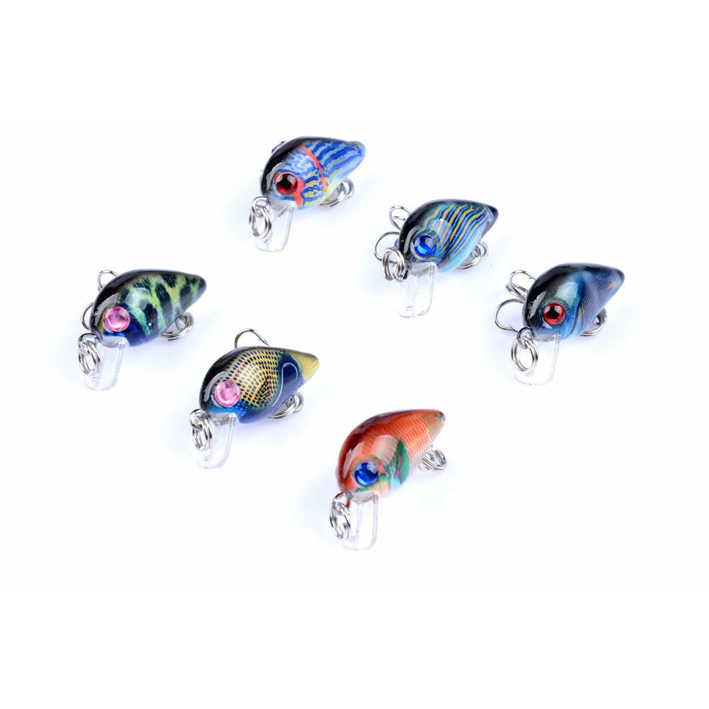 6x 3cm Popper Crank Bait Fishing Lure Lures Surface Tackle Saltwater