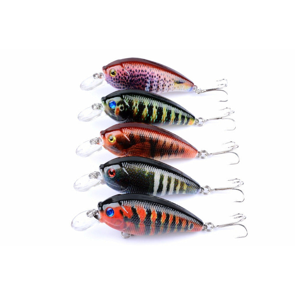 5x 7cm Popper Crank Bait Fishing Lure Lures Surface Tackle Saltwater