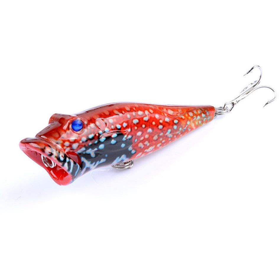 5X 8cm Popper Poppers Fishing Lure Lures Surface Tackle Fresh Saltwater