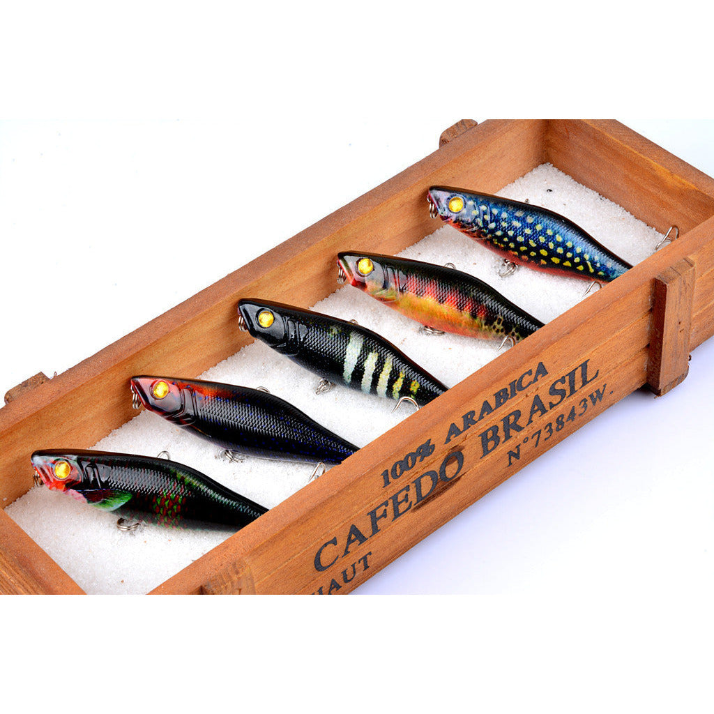 5X 7.5cm Popper Poppers Fishing Lure Lures Surface Tackle Fresh Saltwater