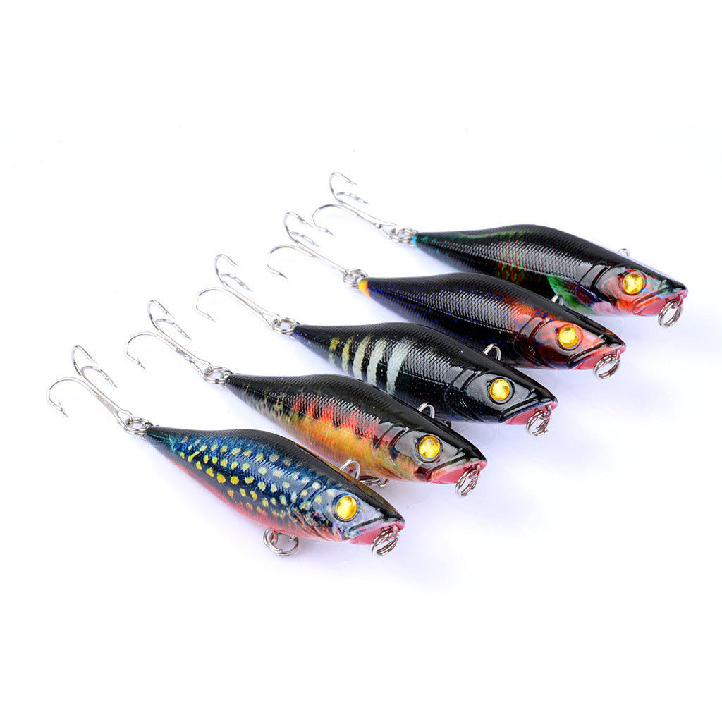 5X 7.5cm Popper Poppers Fishing Lure Lures Surface Tackle Fresh Saltwater