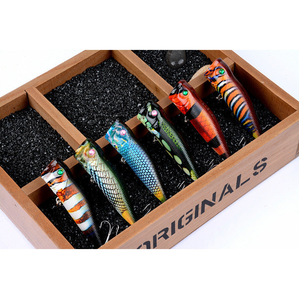 6X 7cm Popper Poppers Fishing Lure Lures Surface Tackle Fresh Saltwater
