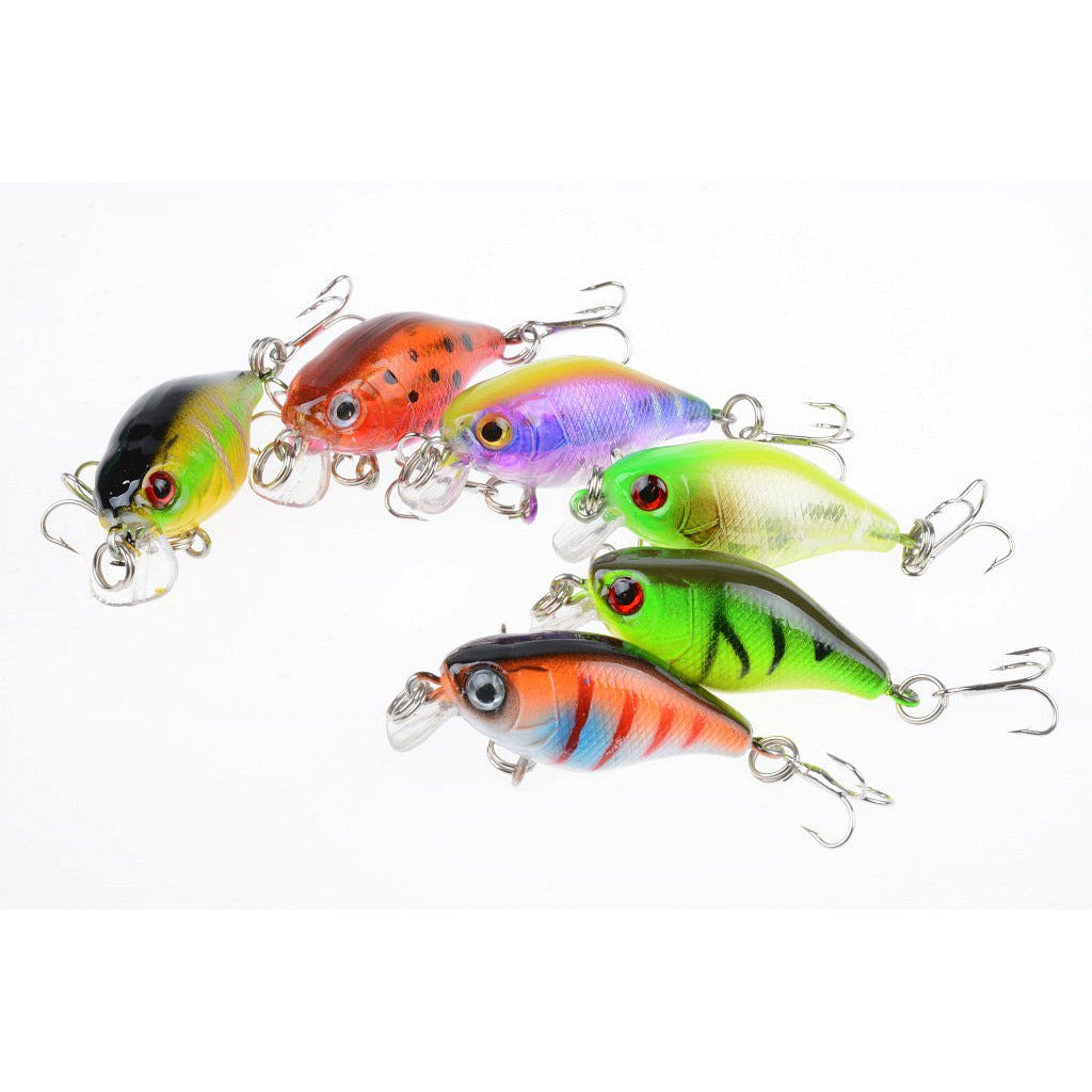 6x 4.5cm Popper Crank Bait Fishing Lure Lures Surface Tackle Saltwater