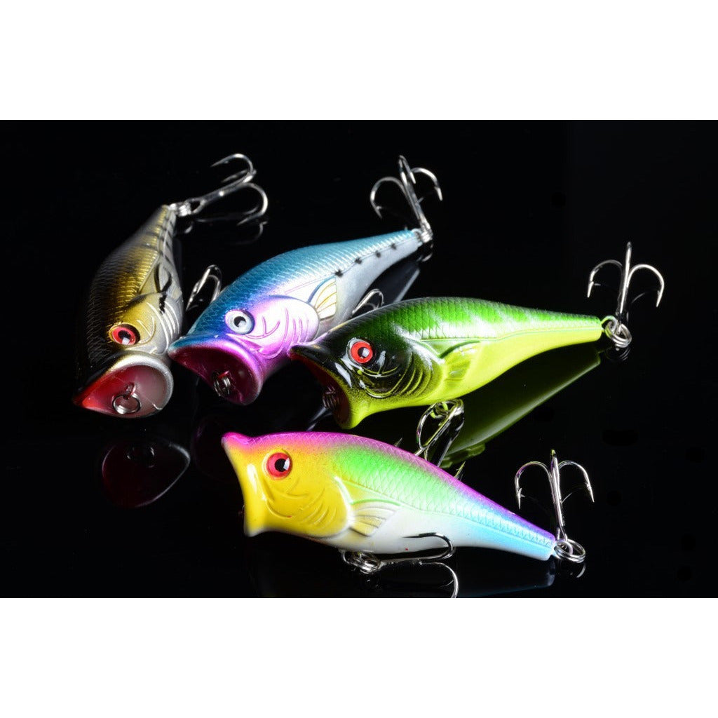 4X 6.5cm Popper Poppers Fishing Lure Lures Surface Tackle Fresh Saltwater