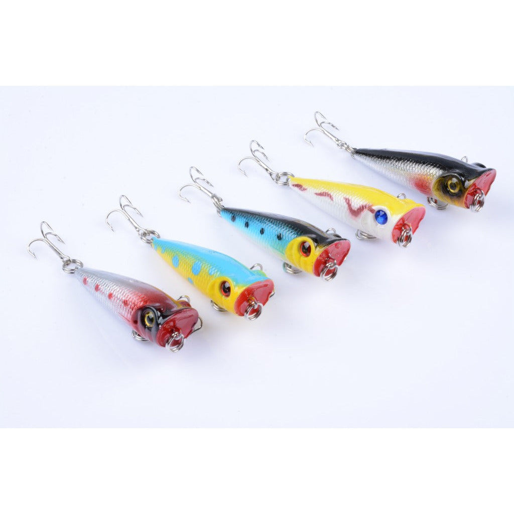 5X 5cm Popper Poppers Fishing Lure Lures Surface Tackle Fresh Saltwater