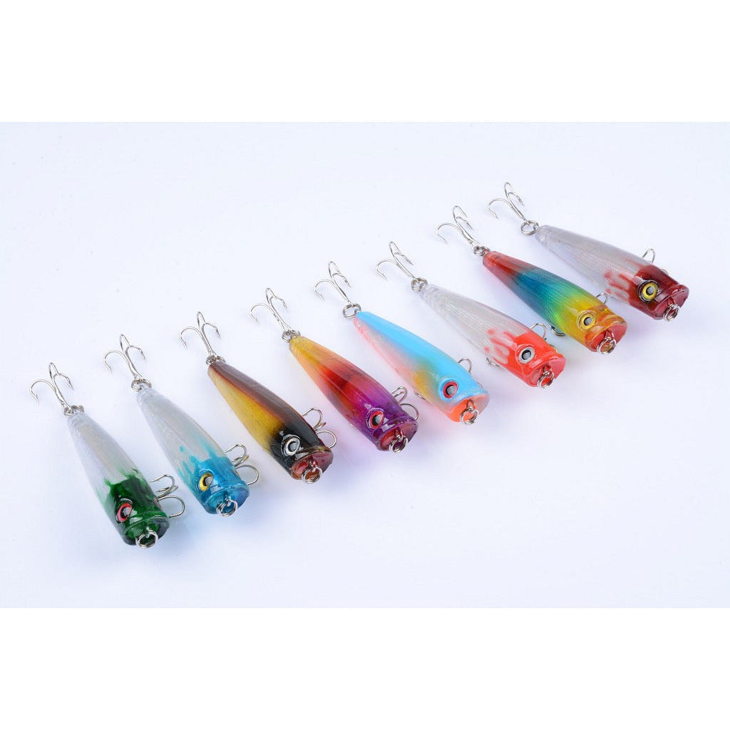 8X 6.5cm Popper Poppers Fishing Lure Lures Surface Tackle Fresh Saltwater