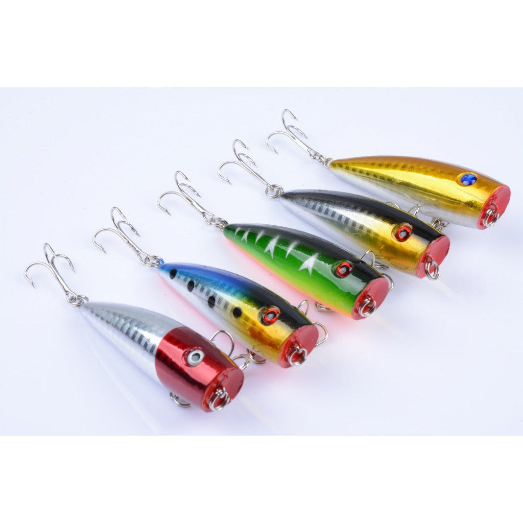 5X 7cm Popper Poppers Fishing Lure Lures Surface Tackle Fresh Saltwater
