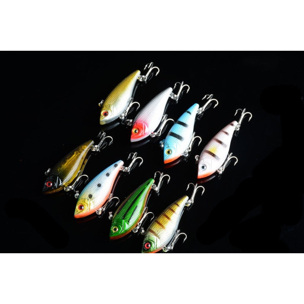 8x 5cm Vib Bait Fishing Lure Lures Hook Tackle Saltwater