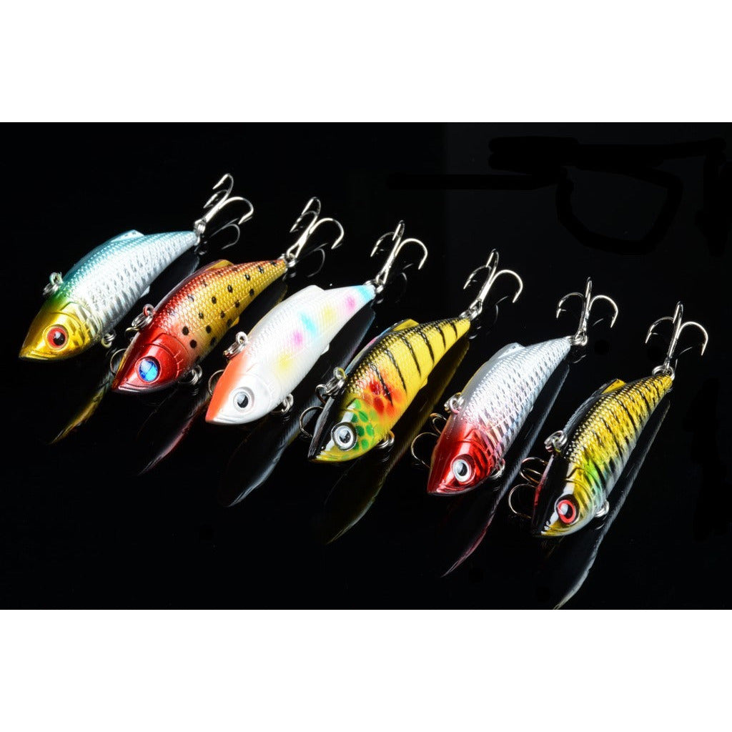 6x 8cm Vib Bait Fishing Lure Lures Hook Tackle Saltwater