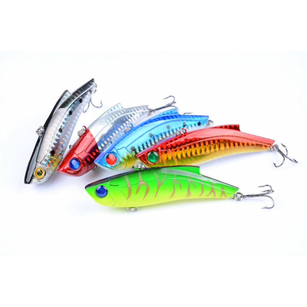 5x 9cm Vib Bait Fishing Lure Lures Hook Tackle Saltwater