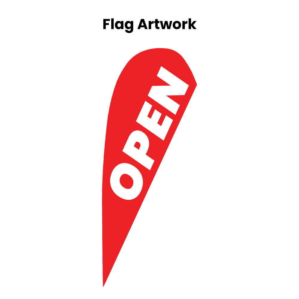 Open Teardrop Flag Banner