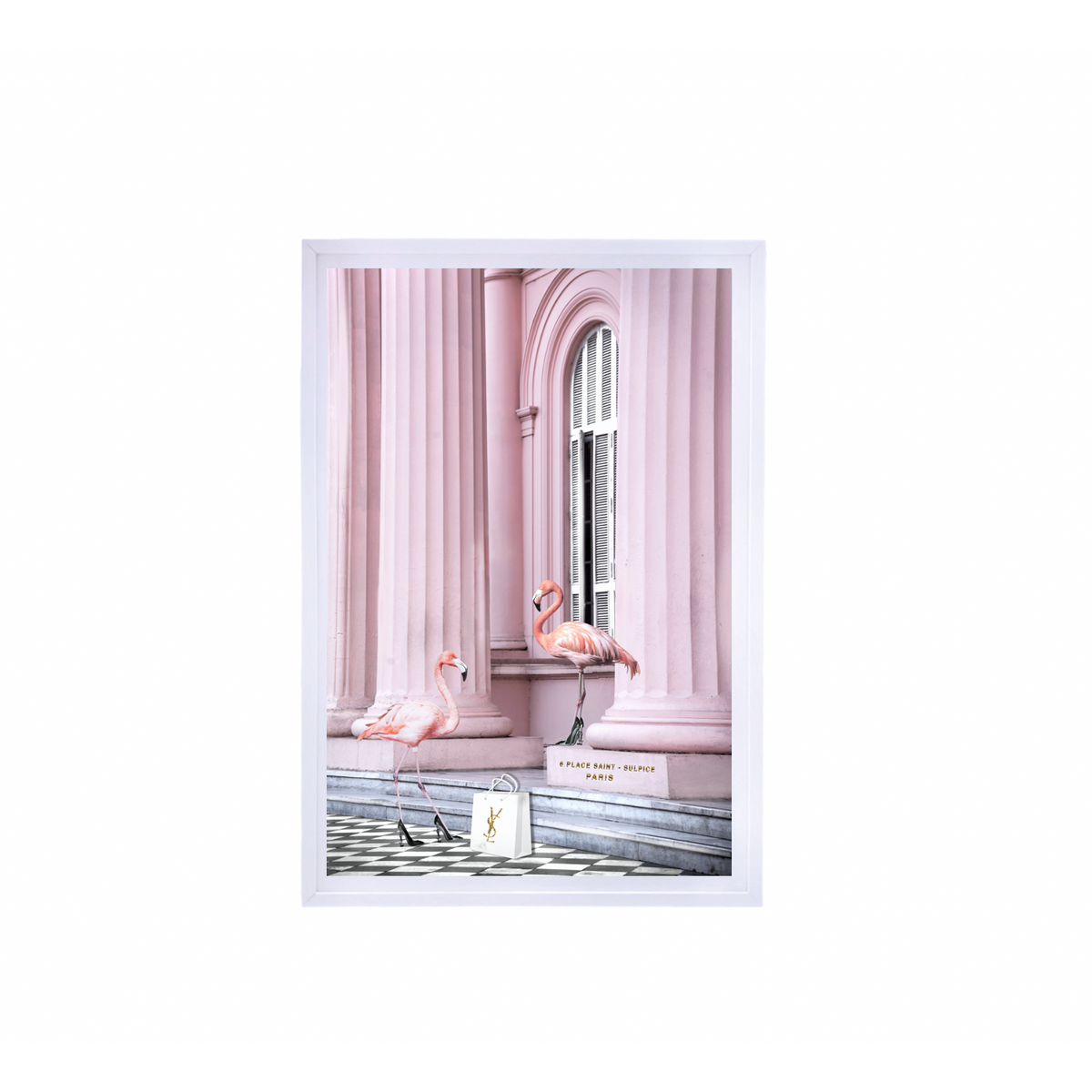 INTERIOR AVE - SAINT PINK FRAMED WALL ART