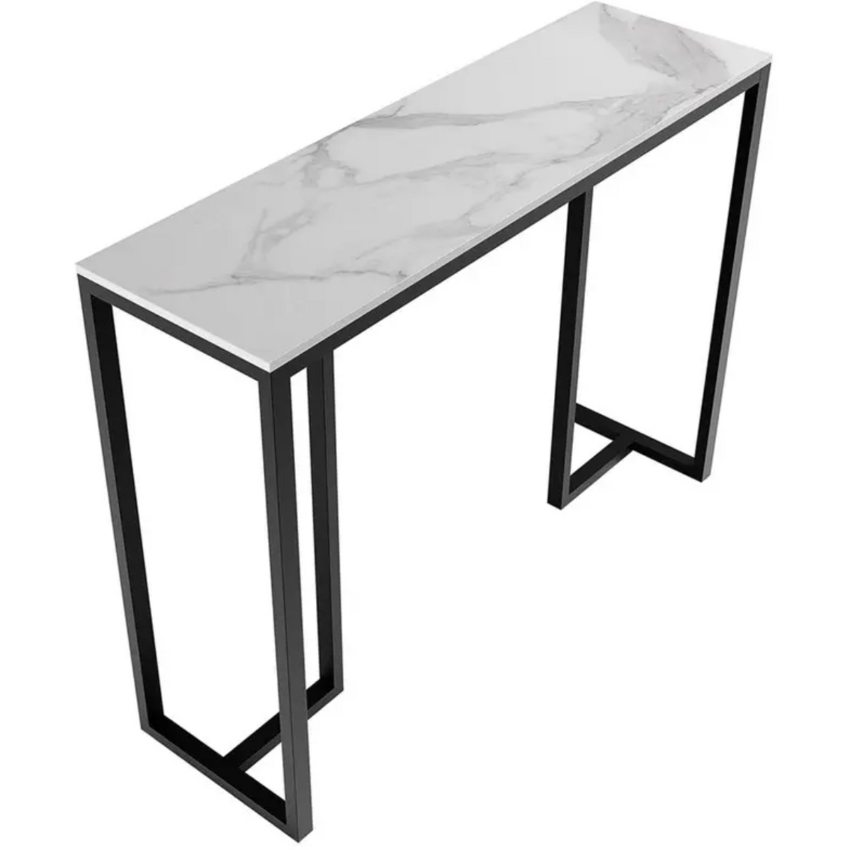 STONE MARBLE CONSOLE - MARBLE &amp; BLACK