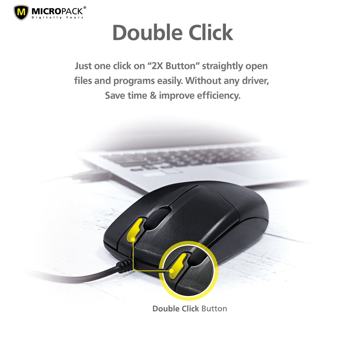 Wired Optical Mouse Computer PC Laptop Mac USB 2.0 Plug and Play