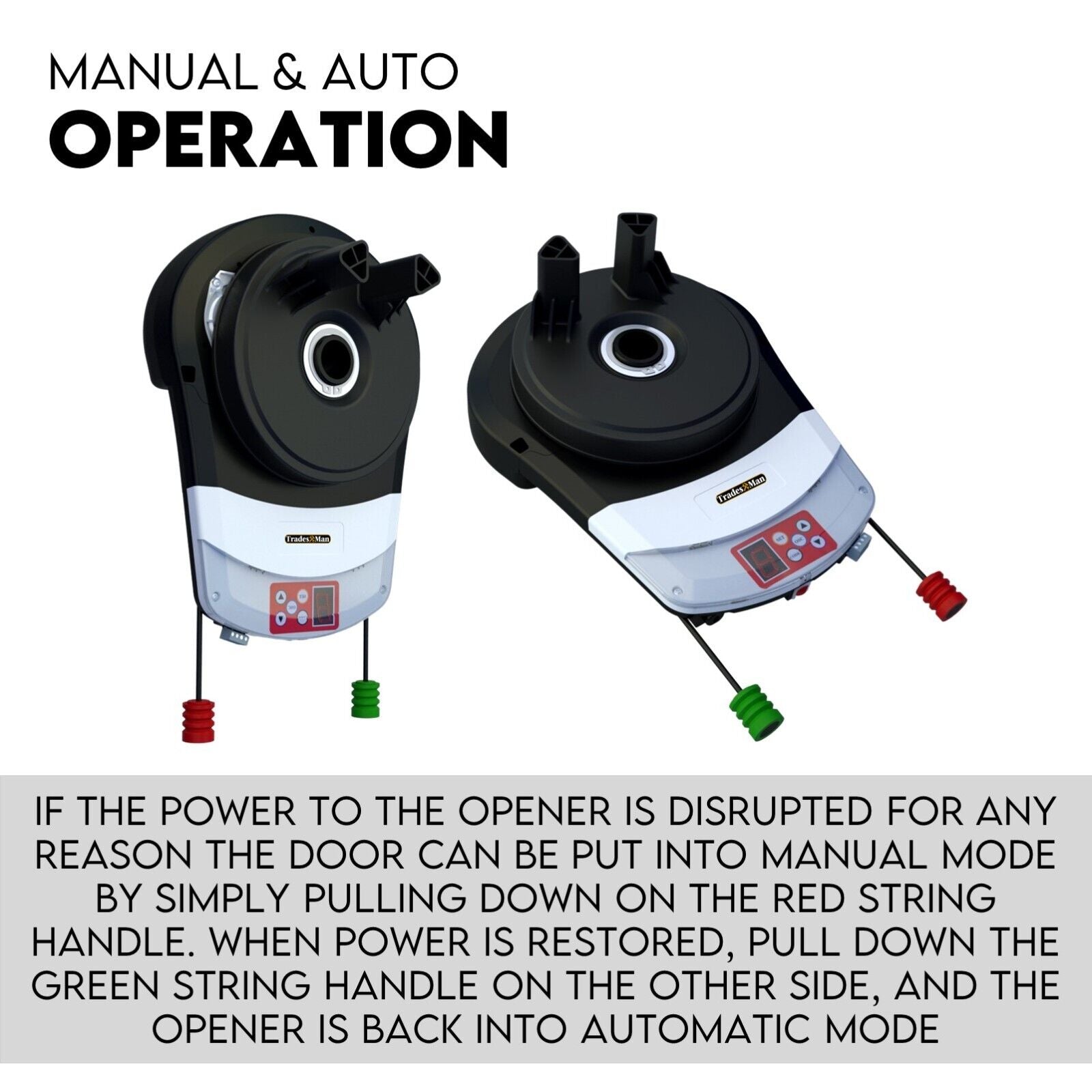 Automatic Roller Door Opener Garage Powerful 1200N Motor Garage 22m² Rolling AU