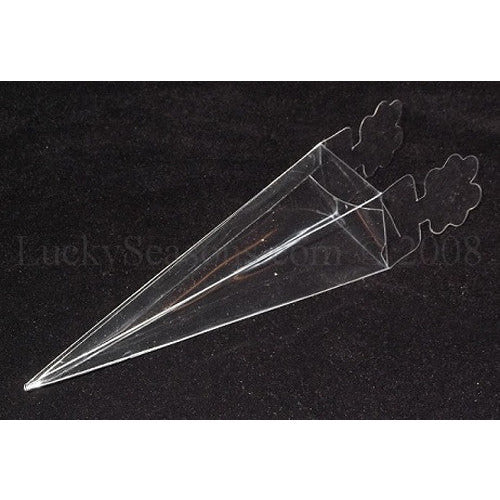 10 Pack of Clear Pyramid Triangle Shaped Small Clear Gift Box - Bomboniere Jewelry Gift Party Favor Model Candy Chocolate Soap Box