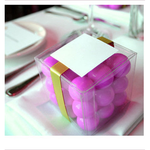 10 Pack of 8cm Square Cube - Product Showcase Clear Plastic Shop Display Storage Packaging Box