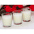 20 White Wax Clear Glass Holder Votive Candle - Wedding Event Centrepiece Table Decoration