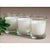 20 White Wax Clear Glass Holder Votive Candle - Wedding Event Centrepiece Table Decoration