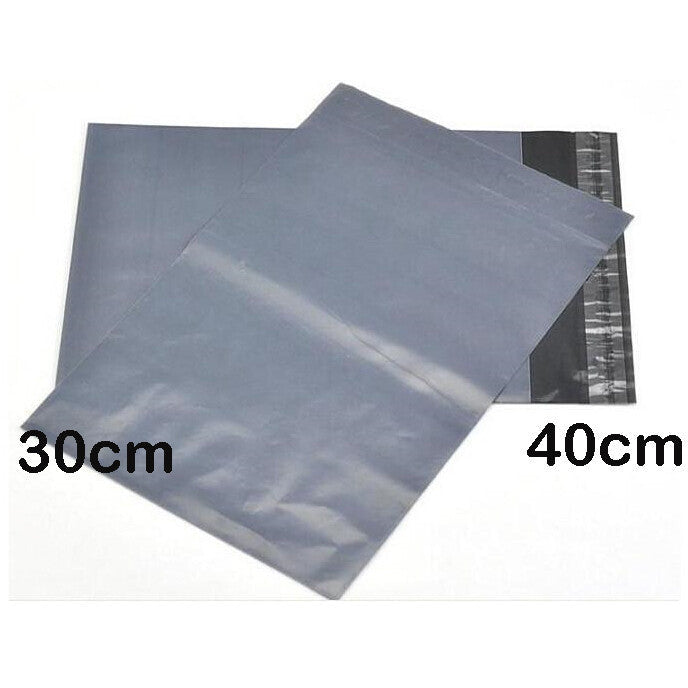 25 Pack - 400x300 mm GREY PLASTIC MAILING SATCHEL COURIER BAG POLY POSTAGE SHIPPING POST SELF SEAL