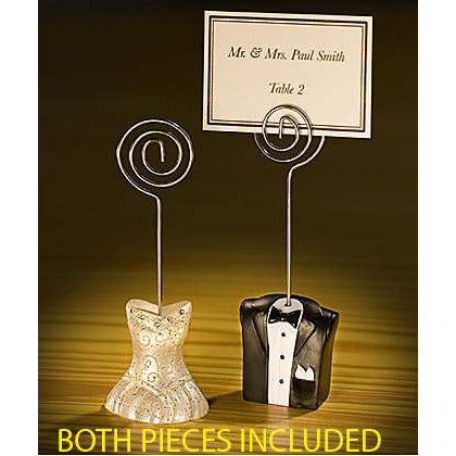 10 Pack of 5 Bride 5 Groom Wedding Name Card Place Stand - Wedding Table Decoration Bomboniere Favour Gift
