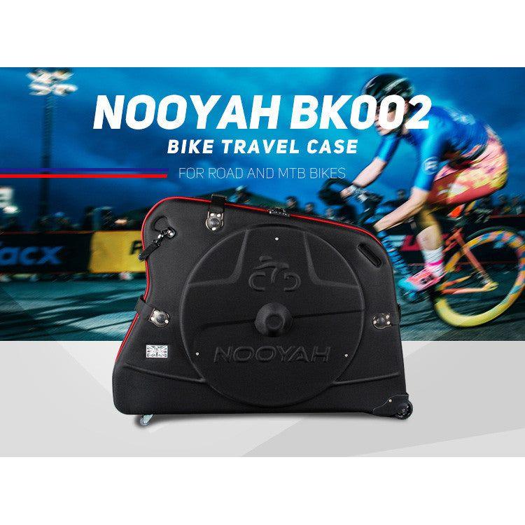 NOOYAH Bike Hard Shell Travel Case EVA Mountain MTB ebike Road Bike 700c Gravel Bike Tourer- BK002 in Black