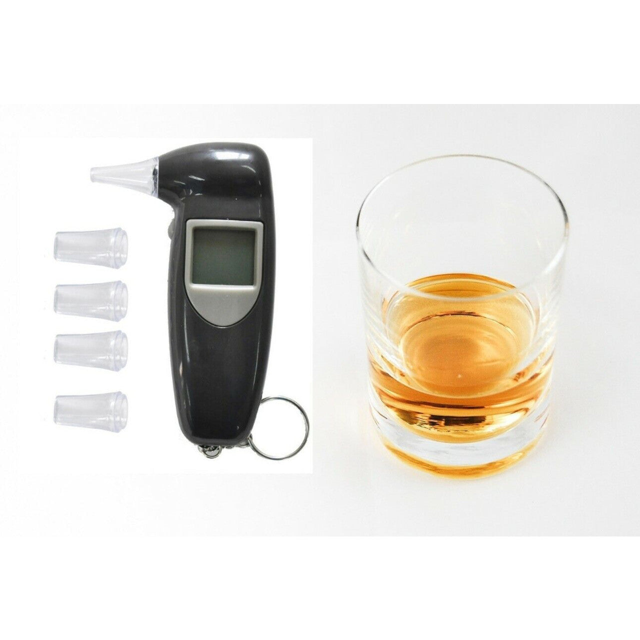 Digital Alcohol Tester LCD Police Breathalyser Grade Accuracy Portable Keychain - FREE POST