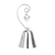 10 Pack of Silver Wedding Kissing Bell Name Card Stand Holder with Heart in Ring Bomboniere Favour Gift