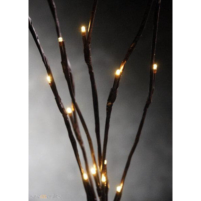 LED Light Bunch Stem - Warm White BATTERY fairy lights - 50cm high 20 bulbs/petals