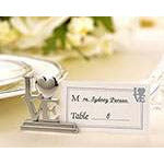 Wedding Name Card Place Stand Silver LOVE Letters - Wedding Anniversary or Engagement Party 10 pack