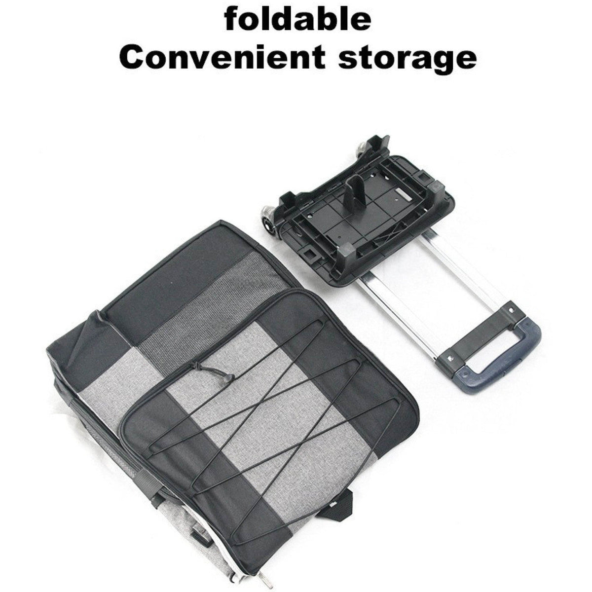 Cooler Picnic Bag Trolley Thermally Insulated - 36L - 60 cans - Grey - Drinks Food Cool Bag Rainproof