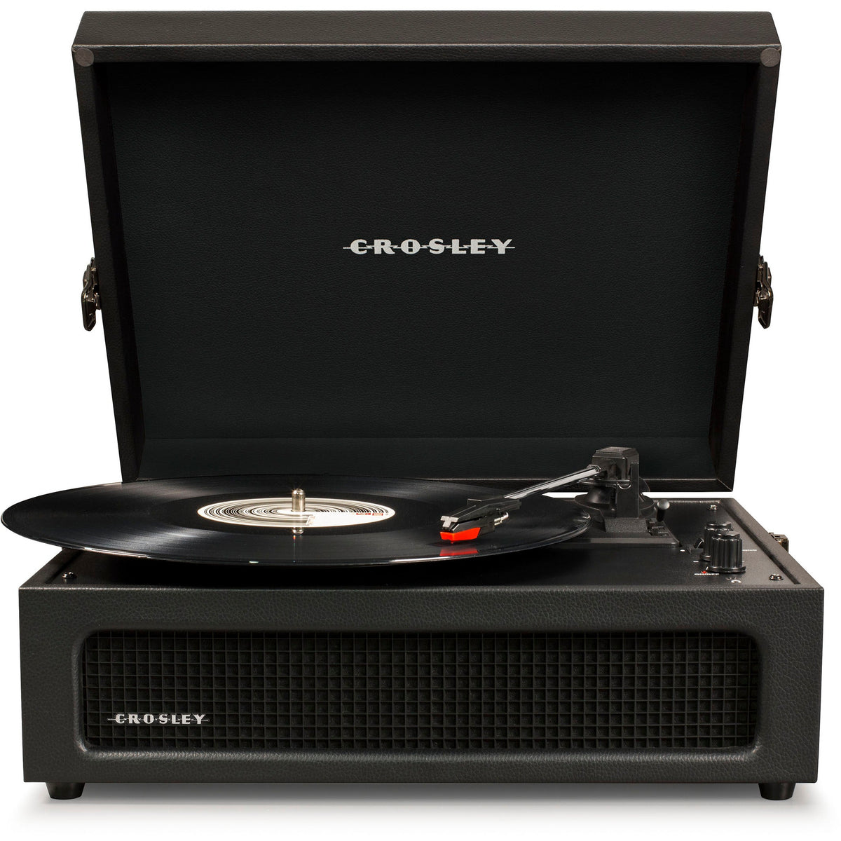 Crosley Voyager Bluetooth Portable Turntable + Crosley SOHO Stand Bundle - Black