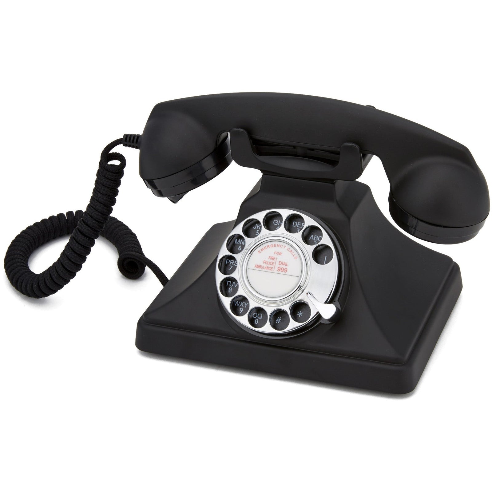 GPO Retro 200 Rotary Telephone - Black