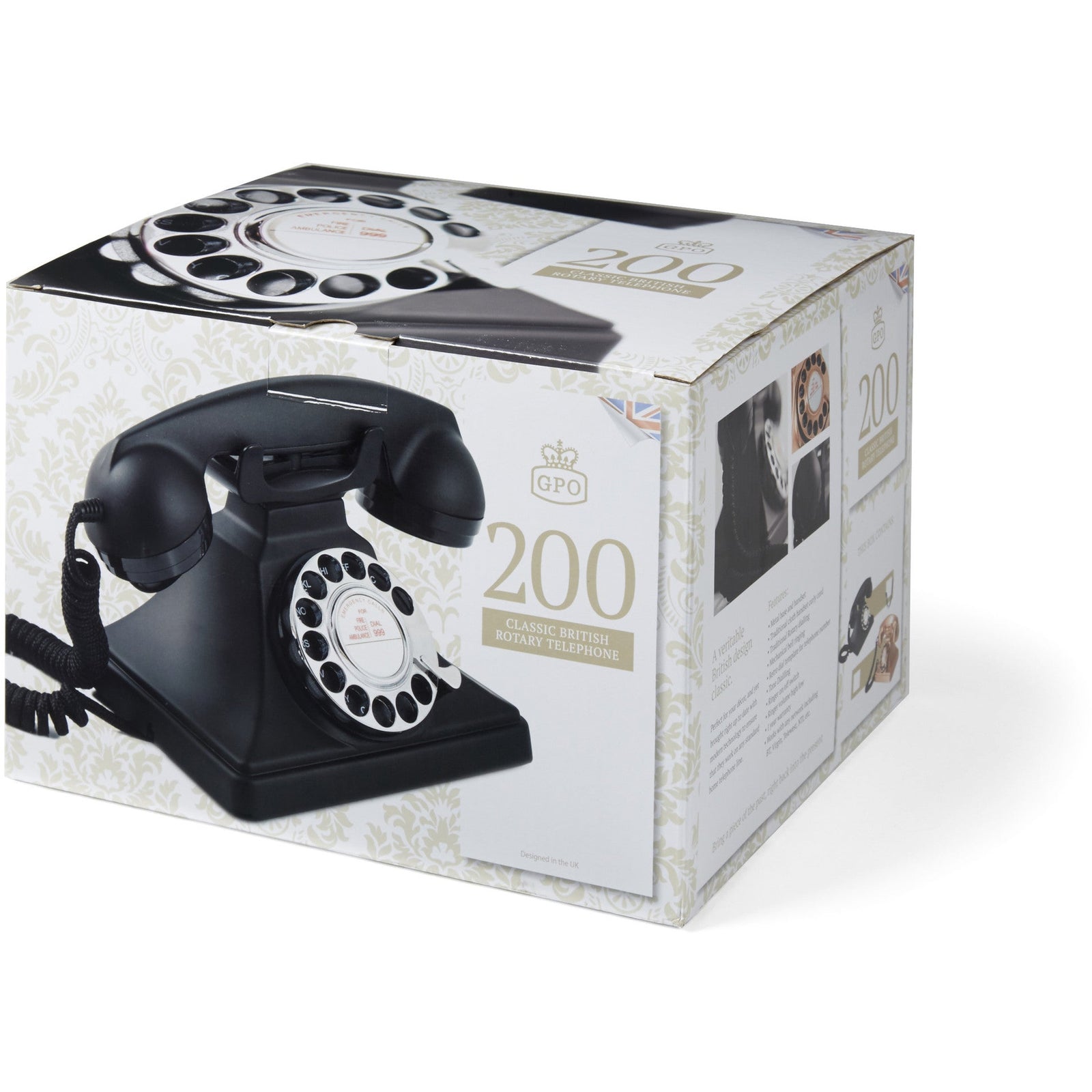 GPO Retro 200 Rotary Telephone - Black
