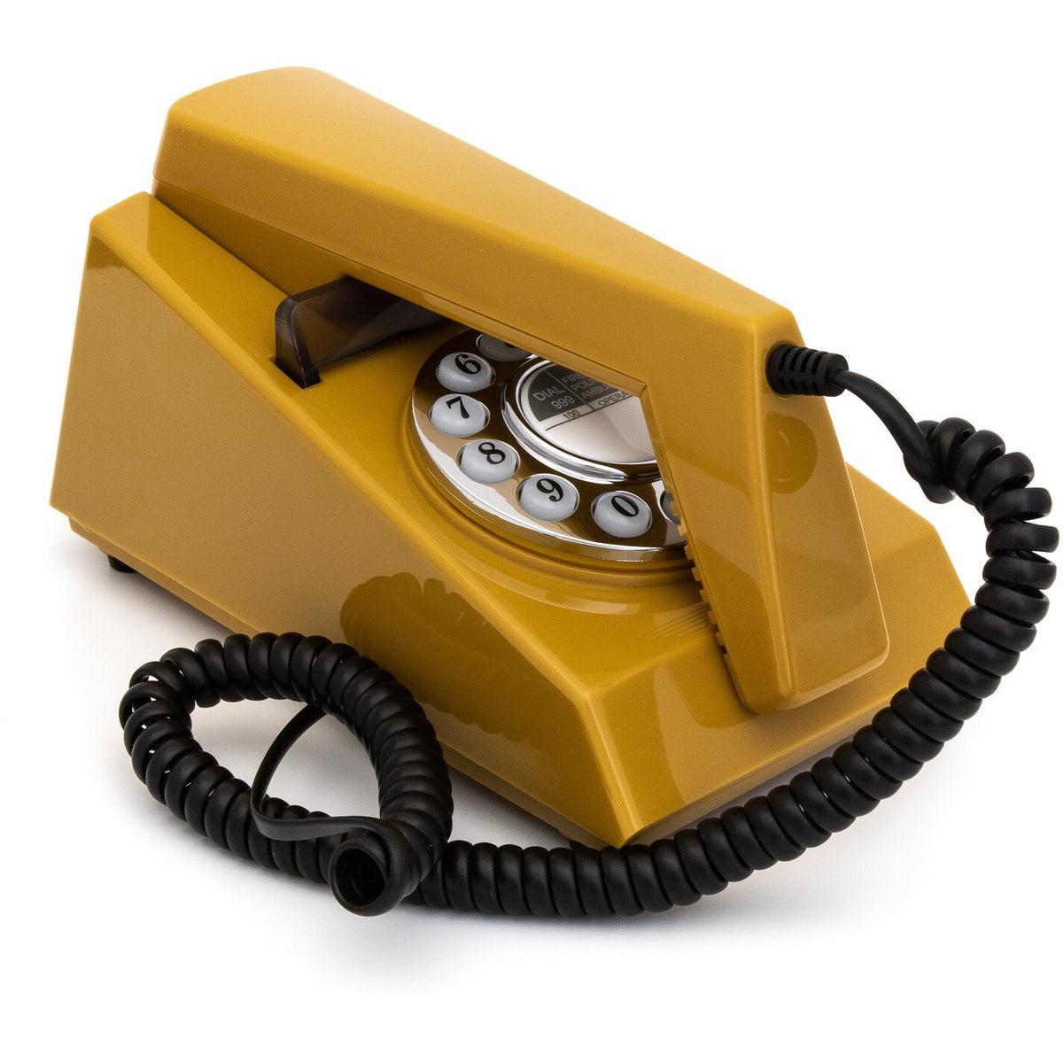 GPO Retro Trim Phone Push Button - Mustard