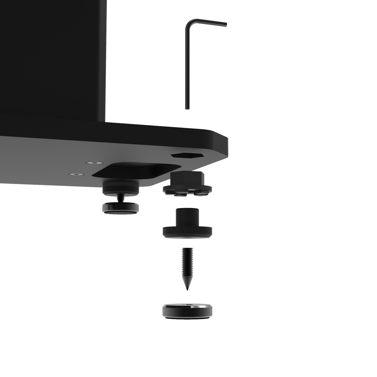 Kanto SX22 22" Tall Fillable Speaker Stands with Isolation Feet - Pair, Black