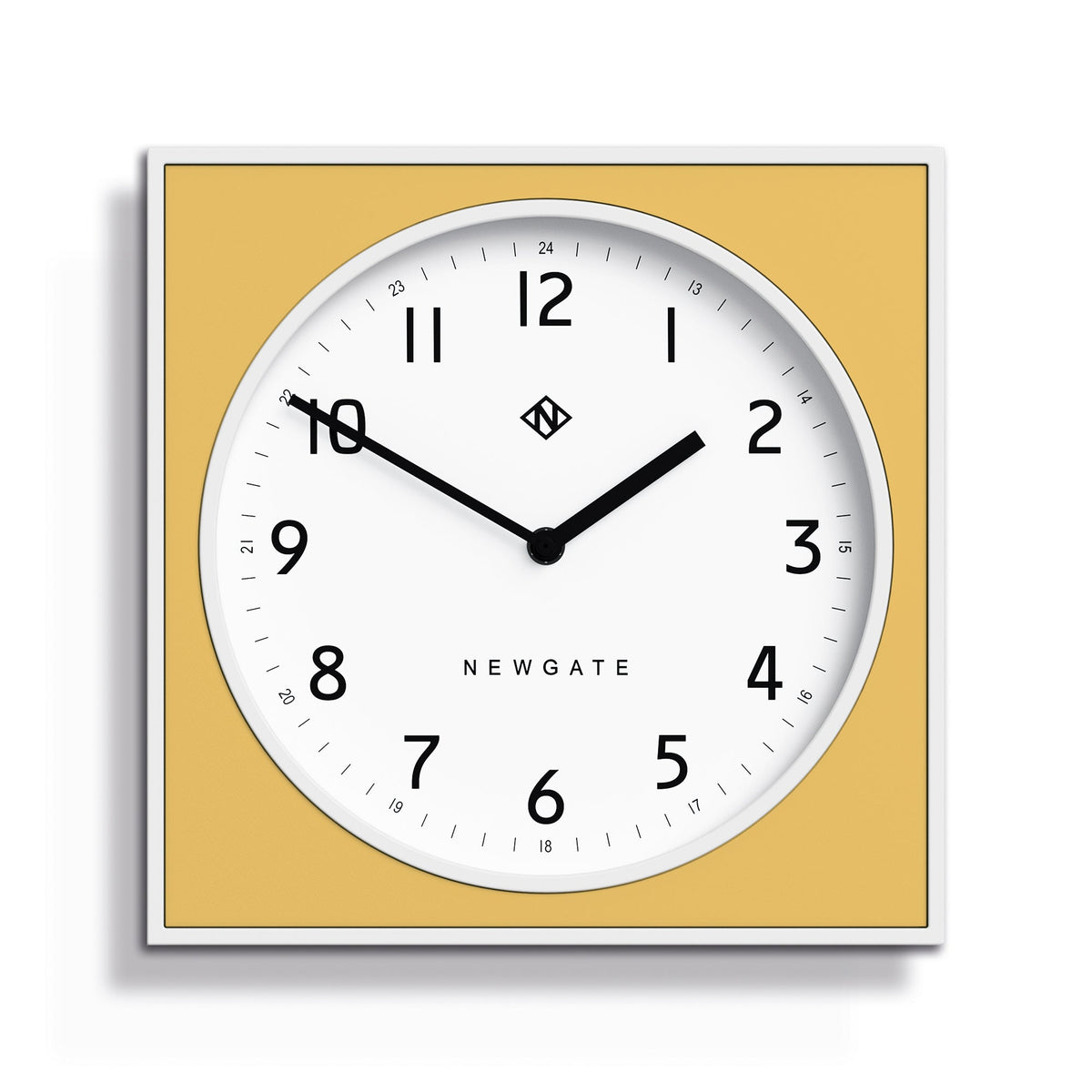 Newgate Burger &amp; Chips Wall Clock Cheeky Yellow
