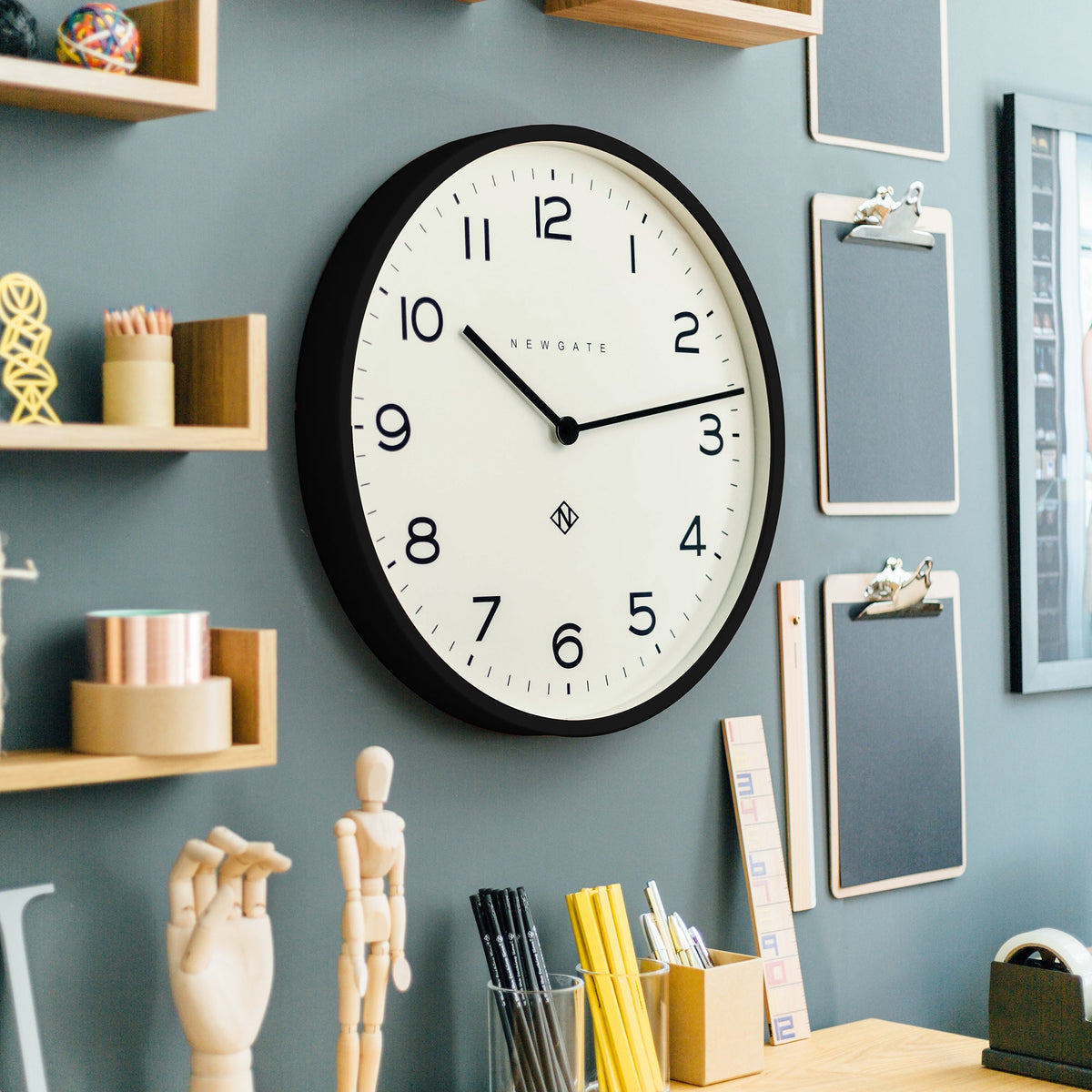 Newgate Number One Clock Echo Black