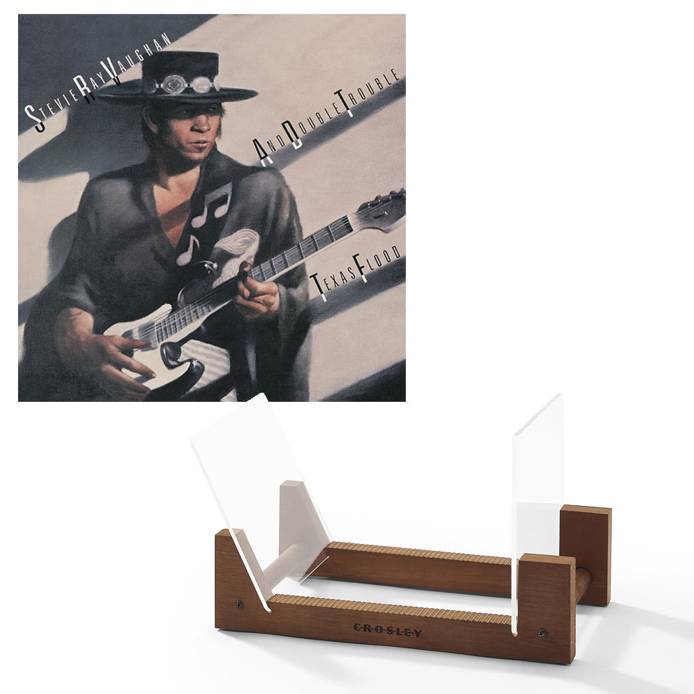 Stevie Ray Vaughan Texas Food Vinyl Album &amp; Crosley Record Storage Display Stand