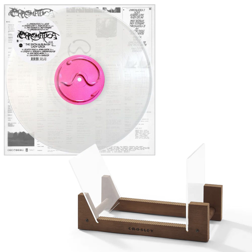 Lady Gaga Chromatica - Vinyl Album &amp; Crosley Record Storage Display Stand