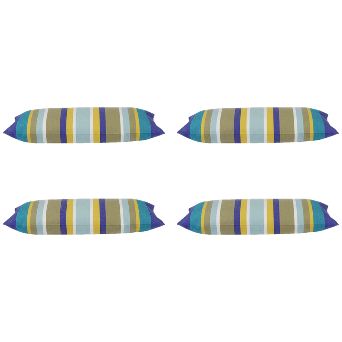 Pack of 4 Corban Royal  Rectangle 35x70cm Striped Multicoloured Cushion Cover
